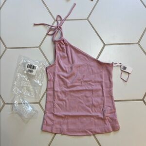 Pink One-Shoulder Top